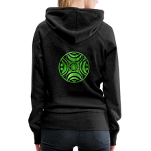Carica l&#39;immagine nel visualizzatore di Gallery, Green Metal Sun Tribe Women’s Premium Hoodie - charcoal grey