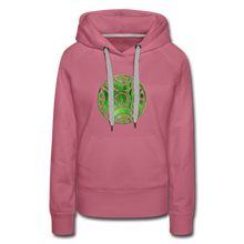 Carica l&#39;immagine nel visualizzatore di Gallery, Green Metal Sun Tribe Women’s Premium Hoodie - mauve