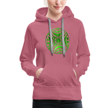 Carica l&#39;immagine nel visualizzatore di Gallery, Green Metal Sun Tribe Women’s Premium Hoodie - mauve