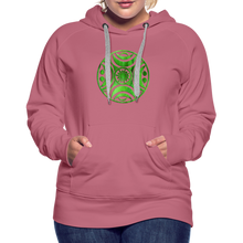 Carica l&#39;immagine nel visualizzatore di Gallery, Green Metal Sun Tribe Women’s Premium Hoodie - mauve