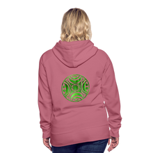 Carica l&#39;immagine nel visualizzatore di Gallery, Green Metal Sun Tribe Women’s Premium Hoodie - mauve