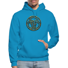 Load image into Gallery viewer, Tri Circle Gildan Heavy Blend Adult Hoodie - turquoise