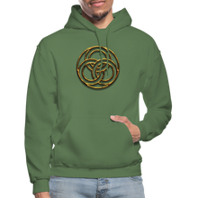Load image into Gallery viewer, Tri Circle Gildan Heavy Blend Adult Hoodie - military green
