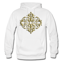 Carica l&#39;immagine nel visualizzatore di Gallery, Gold Ornament 1 Gildan Heavy Blend Adult Hoodie - white