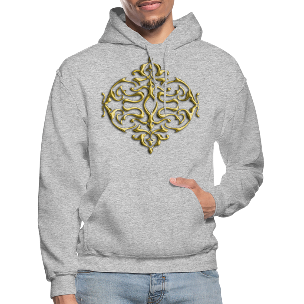 Gold Ornament 1 Gildan Heavy Blend Adult Hoodie - heather gray