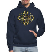 Carica l&#39;immagine nel visualizzatore di Gallery, Gold Ornament 1 Gildan Heavy Blend Adult Hoodie - navy
