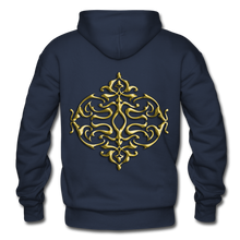 Carica l&#39;immagine nel visualizzatore di Gallery, Gold Ornament 1 Gildan Heavy Blend Adult Hoodie - navy