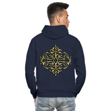 Carica l&#39;immagine nel visualizzatore di Gallery, Gold Ornament 1 Gildan Heavy Blend Adult Hoodie - navy