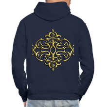 Carica l&#39;immagine nel visualizzatore di Gallery, Gold Ornament 1 Gildan Heavy Blend Adult Hoodie - navy
