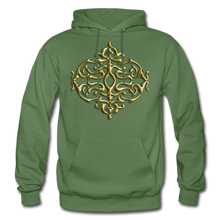 Carica l&#39;immagine nel visualizzatore di Gallery, Gold Ornament 1 Gildan Heavy Blend Adult Hoodie - military green
