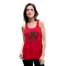 Carica l&#39;immagine nel visualizzatore di Gallery, Modusa Serpenta Pink Women&#39;s Flowy Tank Top by Bella - red
