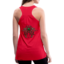 Carica l&#39;immagine nel visualizzatore di Gallery, Modusa Serpenta Pink Women&#39;s Flowy Tank Top by Bella - red