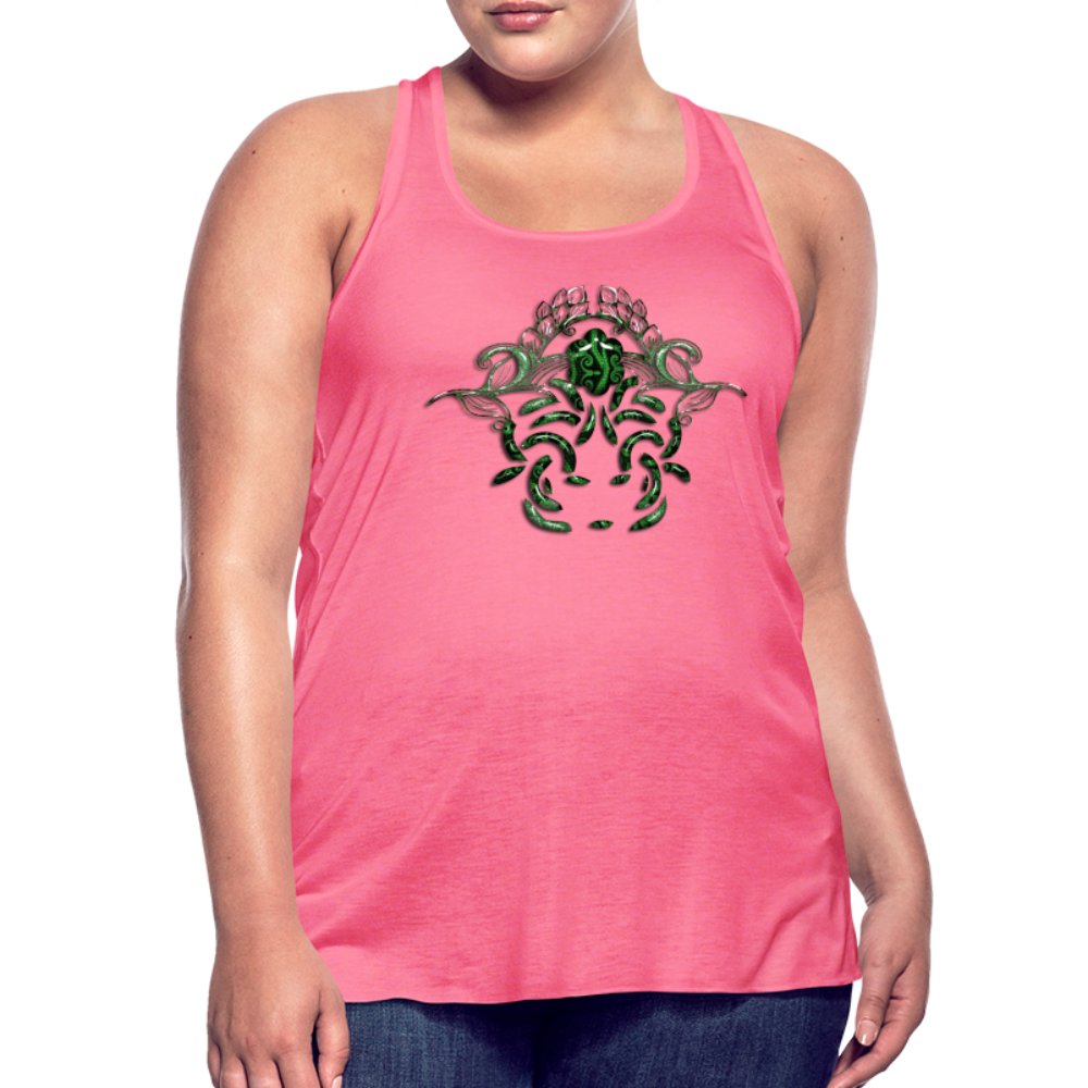 Modusa Serpenta Pink Women's Flowy Tank Top by Bella - neon pink
