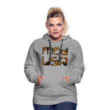 Indlæs billede til gallerivisning Mod-USA 1 Women’s Premium Hoodie - heather grey