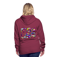 Indlæs billede til gallerivisning Mod-USA 2 Rave Women’s Premium Hoodie - burgundy