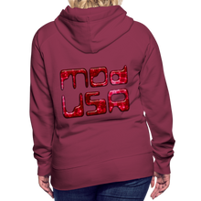 Indlæs billede til gallerivisning Modusa Mars 1 Women’s Premium Hoodie - burgundy