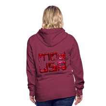 Indlæs billede til gallerivisning Modusa Mars 1 Women’s Premium Hoodie - burgundy