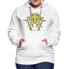 Indlæs billede til gallerivisning Modusa Raw Gold 1 Women’s Premium Hoodie - white