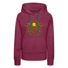Indlæs billede til gallerivisning Modusa Raw Gold 1 Women’s Premium Hoodie - burgundy