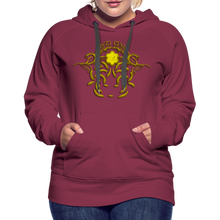 Indlæs billede til gallerivisning Modusa Raw Gold 1 Women’s Premium Hoodie - burgundy