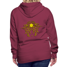 Indlæs billede til gallerivisning Modusa Raw Gold 1 Women’s Premium Hoodie - burgundy