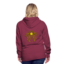 Indlæs billede til gallerivisning Modusa Raw Gold 1 Women’s Premium Hoodie - burgundy