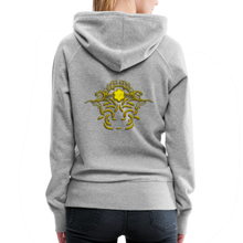 Indlæs billede til gallerivisning Modusa Raw Gold 1 Women’s Premium Hoodie - heather grey