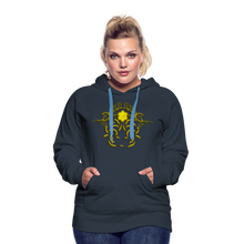 Indlæs billede til gallerivisning Modusa Raw Gold 1 Women’s Premium Hoodie - navy