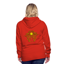 Indlæs billede til gallerivisning Modusa Raw Gold 1 Women’s Premium Hoodie - red
