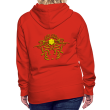 Indlæs billede til gallerivisning Modusa Raw Gold 1 Women’s Premium Hoodie - red