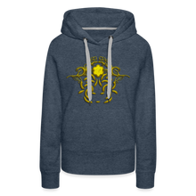 Indlæs billede til gallerivisning Modusa Raw Gold 1 Women’s Premium Hoodie - heather denim