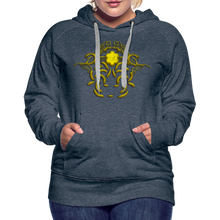 Indlæs billede til gallerivisning Modusa Raw Gold 1 Women’s Premium Hoodie - heather denim