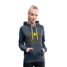 Indlæs billede til gallerivisning Modusa Raw Gold 1 Women’s Premium Hoodie - heather denim