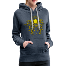 Indlæs billede til gallerivisning Modusa Raw Gold 1 Women’s Premium Hoodie - heather denim