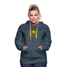 Indlæs billede til gallerivisning Modusa Raw Gold 1 Women’s Premium Hoodie - heather denim