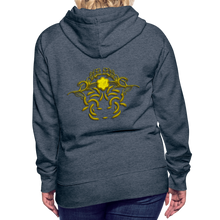 Indlæs billede til gallerivisning Modusa Raw Gold 1 Women’s Premium Hoodie - heather denim