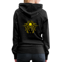 Indlæs billede til gallerivisning Modusa Raw Gold 1 Women’s Premium Hoodie - charcoal grey