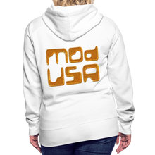 Afbeelding in Gallery-weergave laden, Mod-Usa Gold 1 Women’s Premium Hoodie - white