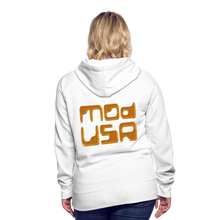 Afbeelding in Gallery-weergave laden, Mod-Usa Gold 1 Women’s Premium Hoodie - white