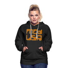 Afbeelding in Gallery-weergave laden, Mod-Usa Gold 1 Women’s Premium Hoodie - black
