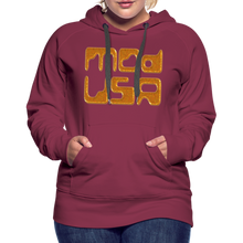 Afbeelding in Gallery-weergave laden, Mod-Usa Gold 1 Women’s Premium Hoodie - burgundy