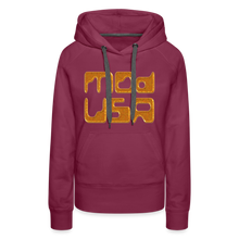 Afbeelding in Gallery-weergave laden, Mod-Usa Gold 1 Women’s Premium Hoodie - burgundy
