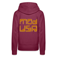 Afbeelding in Gallery-weergave laden, Mod-Usa Gold 1 Women’s Premium Hoodie - burgundy