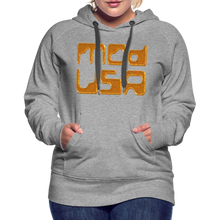 Afbeelding in Gallery-weergave laden, Mod-Usa Gold 1 Women’s Premium Hoodie - heather grey
