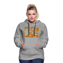 Afbeelding in Gallery-weergave laden, Mod-Usa Gold 1 Women’s Premium Hoodie - heather grey