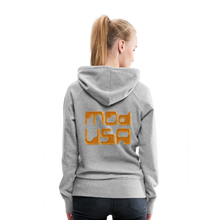 Afbeelding in Gallery-weergave laden, Mod-Usa Gold 1 Women’s Premium Hoodie - heather grey