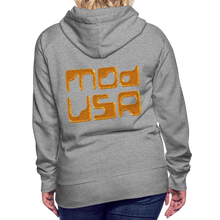 Afbeelding in Gallery-weergave laden, Mod-Usa Gold 1 Women’s Premium Hoodie - heather grey