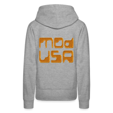 Afbeelding in Gallery-weergave laden, Mod-Usa Gold 1 Women’s Premium Hoodie - heather grey