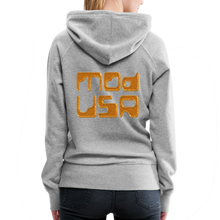 Afbeelding in Gallery-weergave laden, Mod-Usa Gold 1 Women’s Premium Hoodie - heather grey