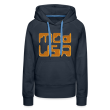 Afbeelding in Gallery-weergave laden, Mod-Usa Gold 1 Women’s Premium Hoodie - navy